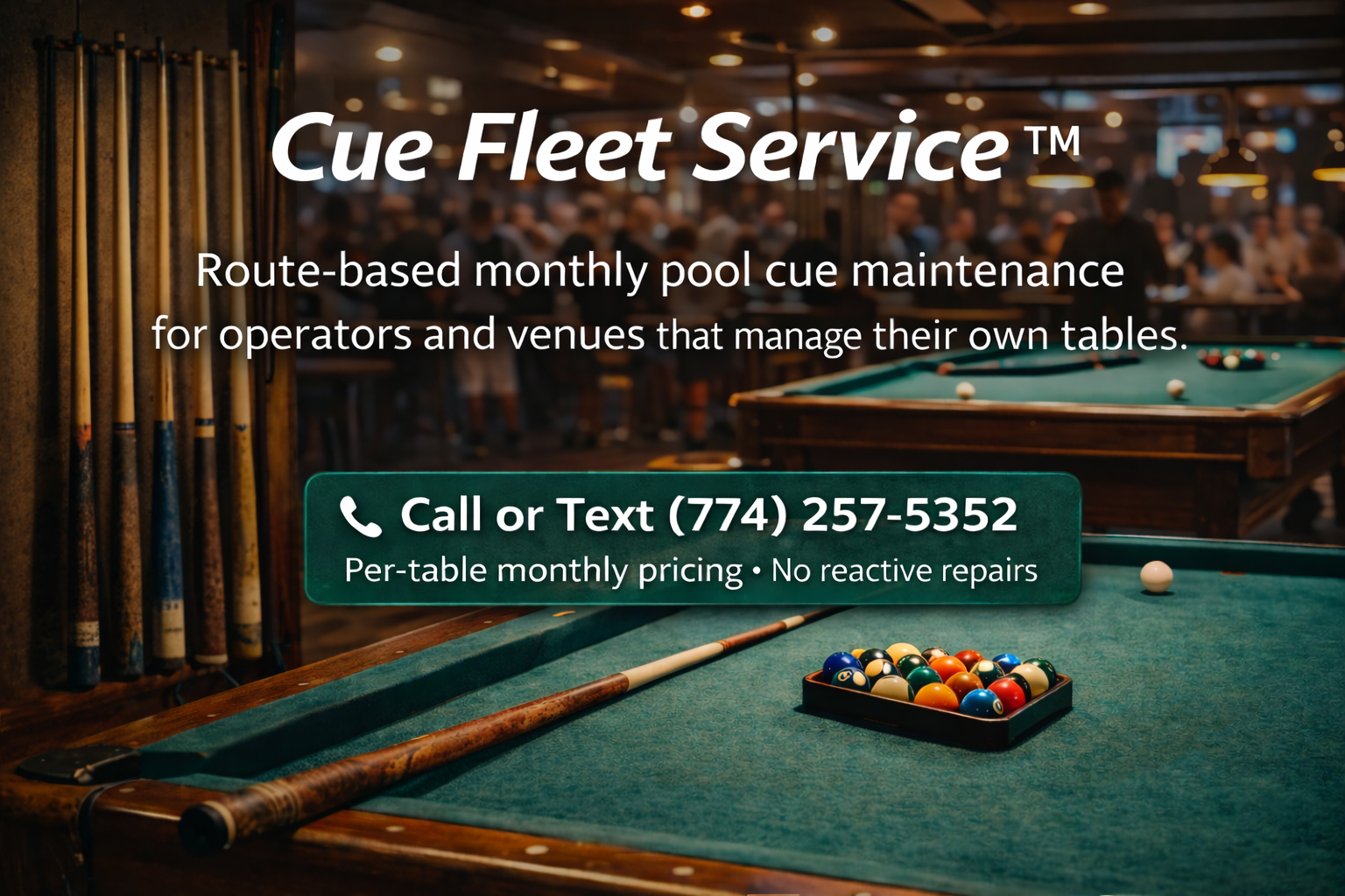 Cue Fleet Services for bars and businesses
